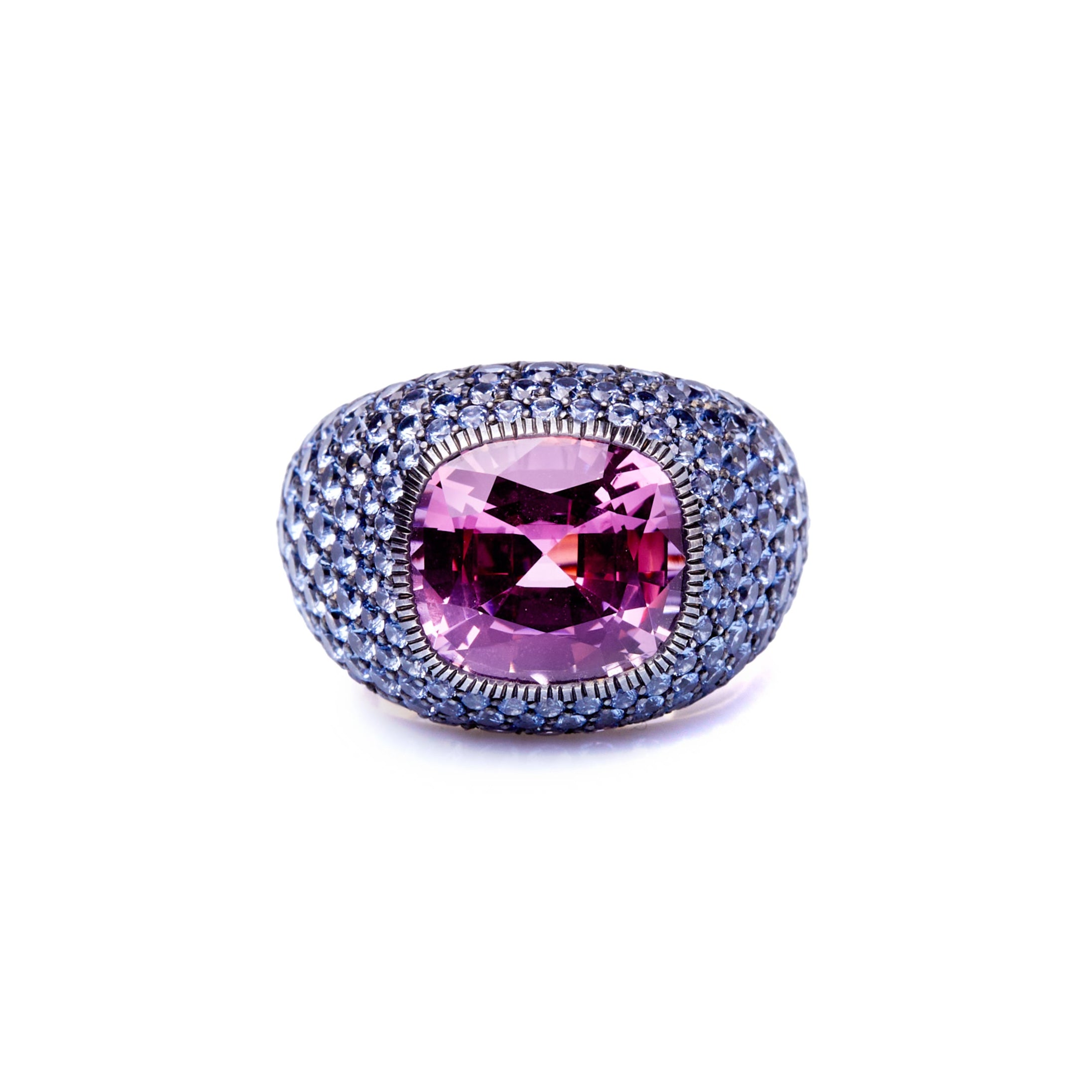 Blue & Pink Micromosaic Ring