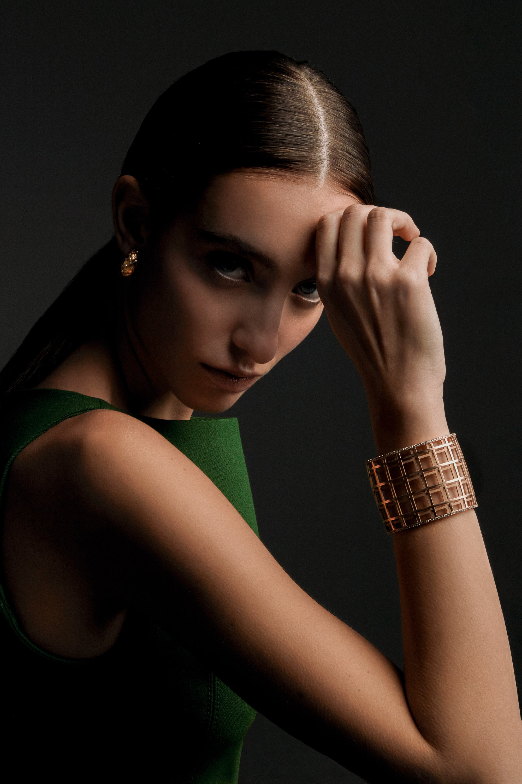 Bracciale Materico a Griglia