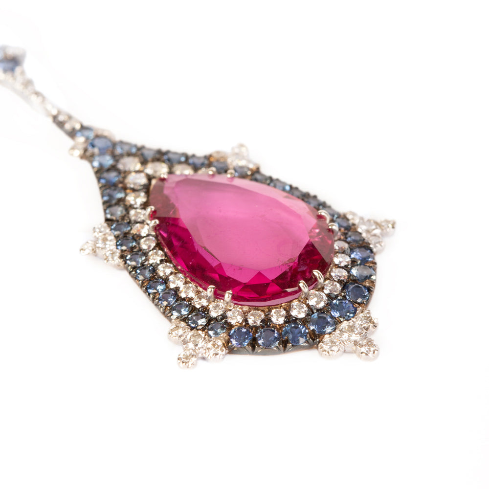 Gothic Rubellite Earrings