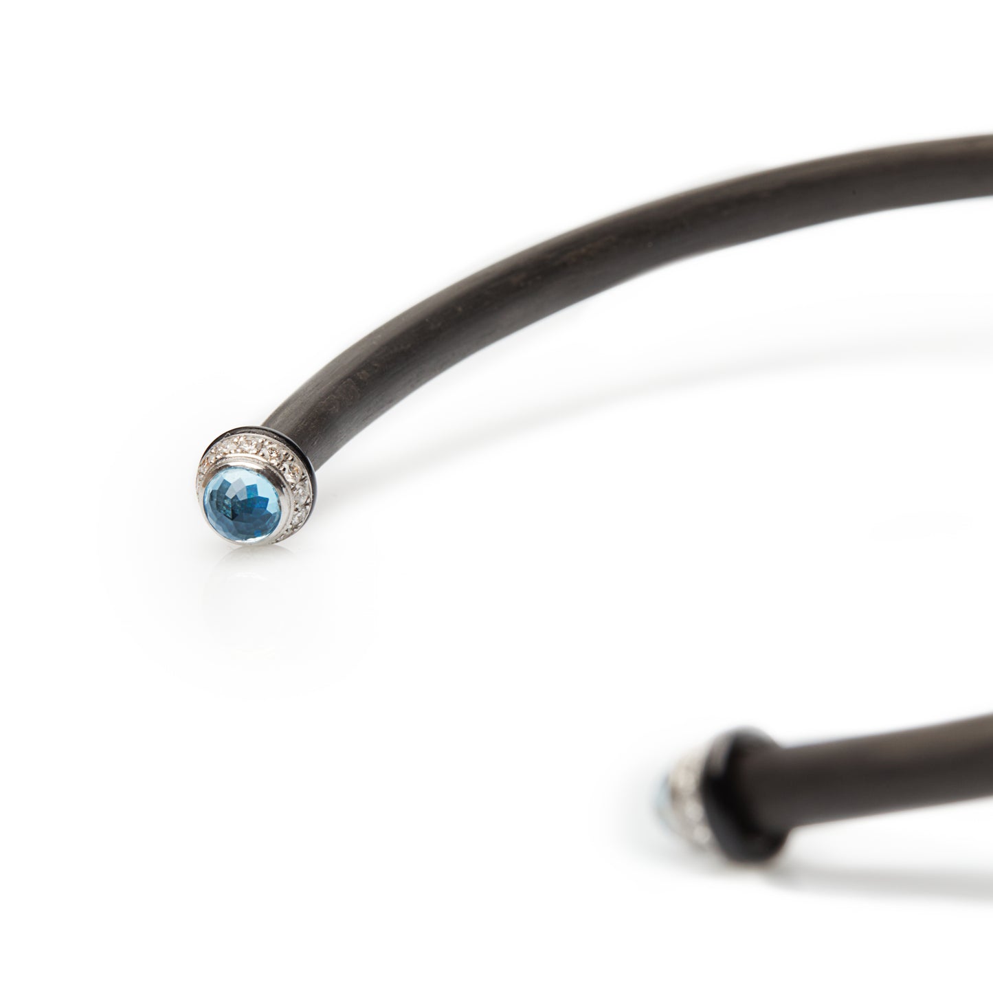 Aquamarine Carbon Fiber Necklace