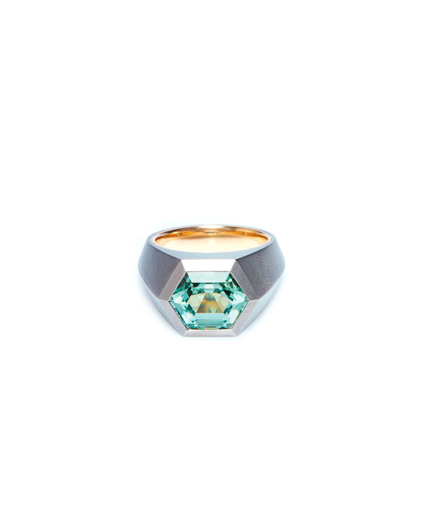 Hexagonal Titanium Ring